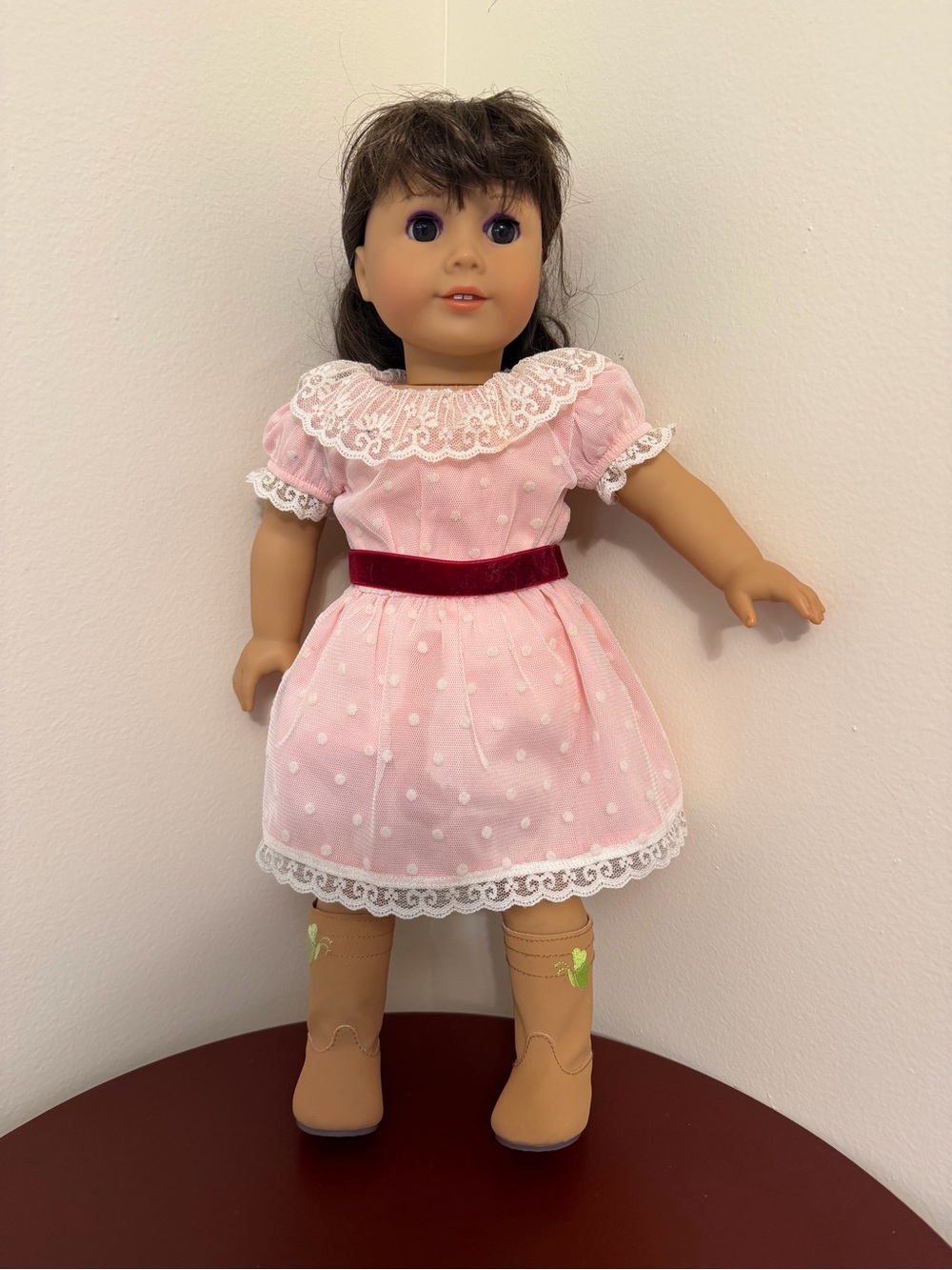 American Girl Beforever Samantha - 18" Doll in Dress, Bloomers, & Boots -flaws